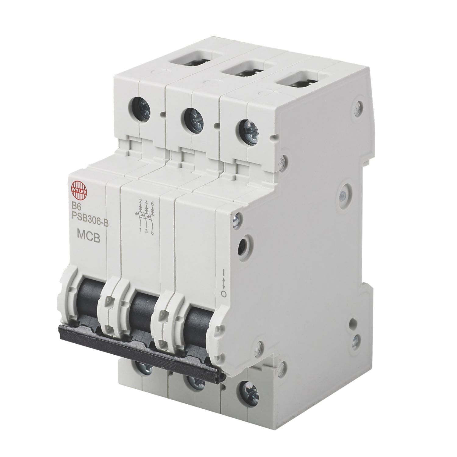 Wylex 6A TP B Curve 3-Phase MCB (3837P)