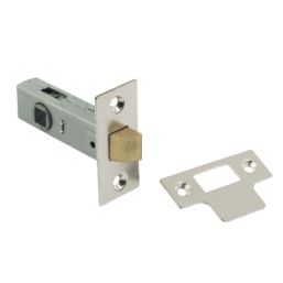 Nickel-Plated Tubular Latch 67mm Case - 45mm Backset