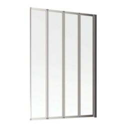 Framed Chrome Bath Screen Reversible 850mm x 1400mm
