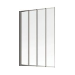 Framed Chrome Bath Screen Reversible 850mm x 1400mm