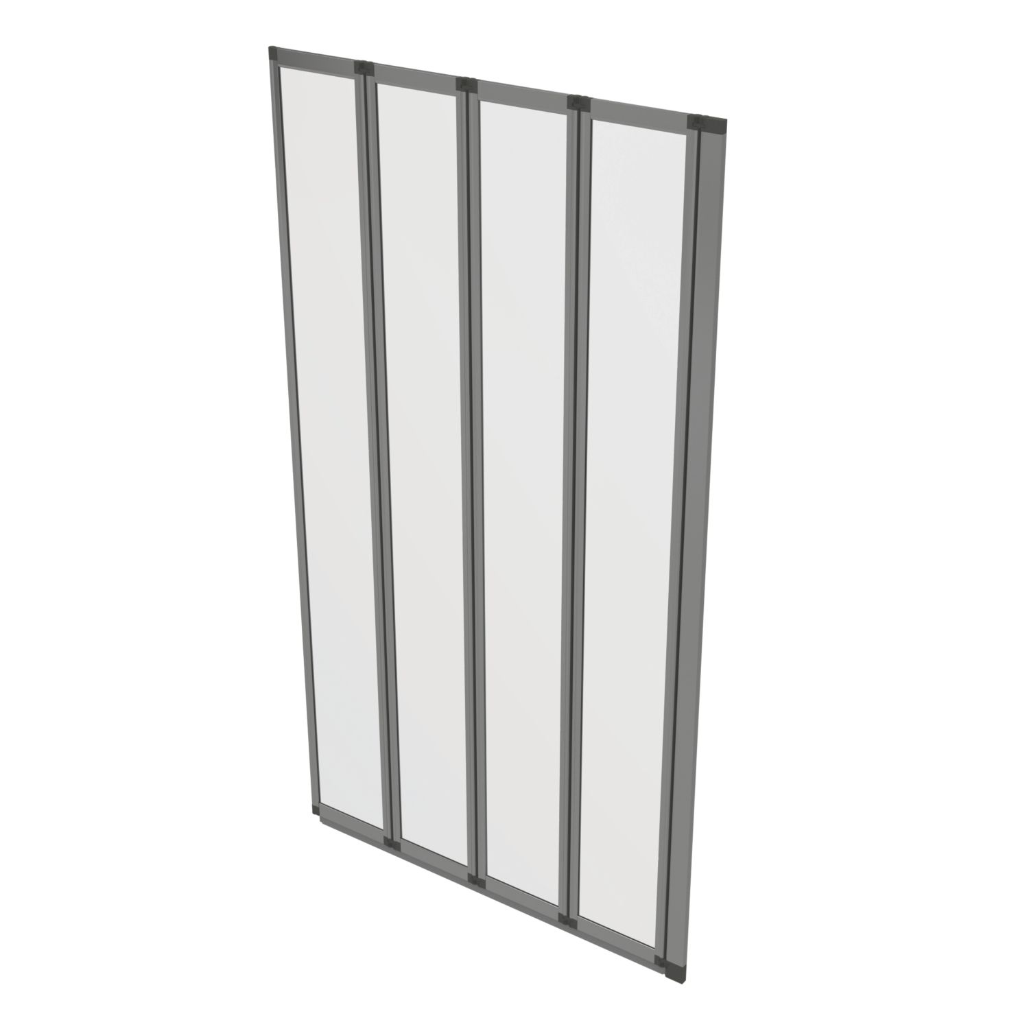Framed Chrome Bath Screen Reversible 850mm x 1400mm (383AA)