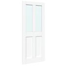 Green & Taylor Victorian 1-Clear Light Satin Painted White Wooden Shaker Internal Glazed Door 2040mm x 726mm