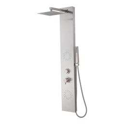 Swirl ST-88A9 Rear-Fed Brushed Stainless Steel  Panel Shower