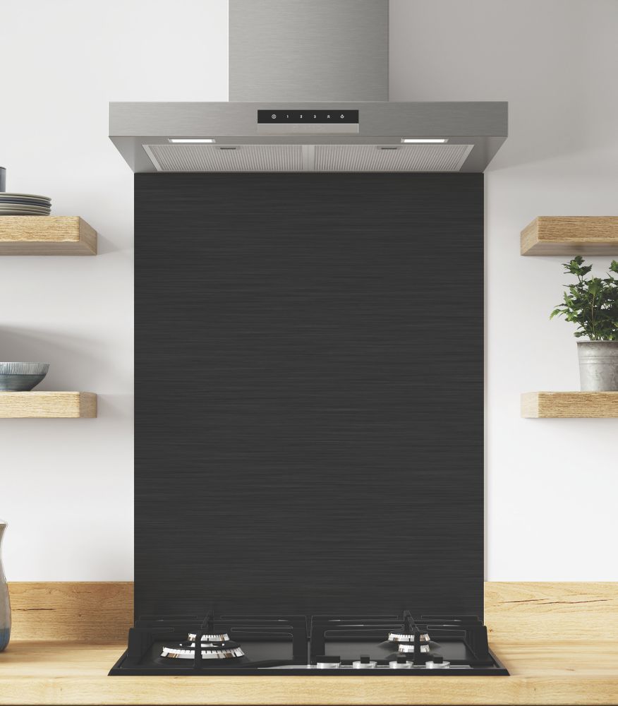 Wilsonart  Brushed Copper / Brushed Carbon Hob Splashback 600mm x 800mm x 4mm