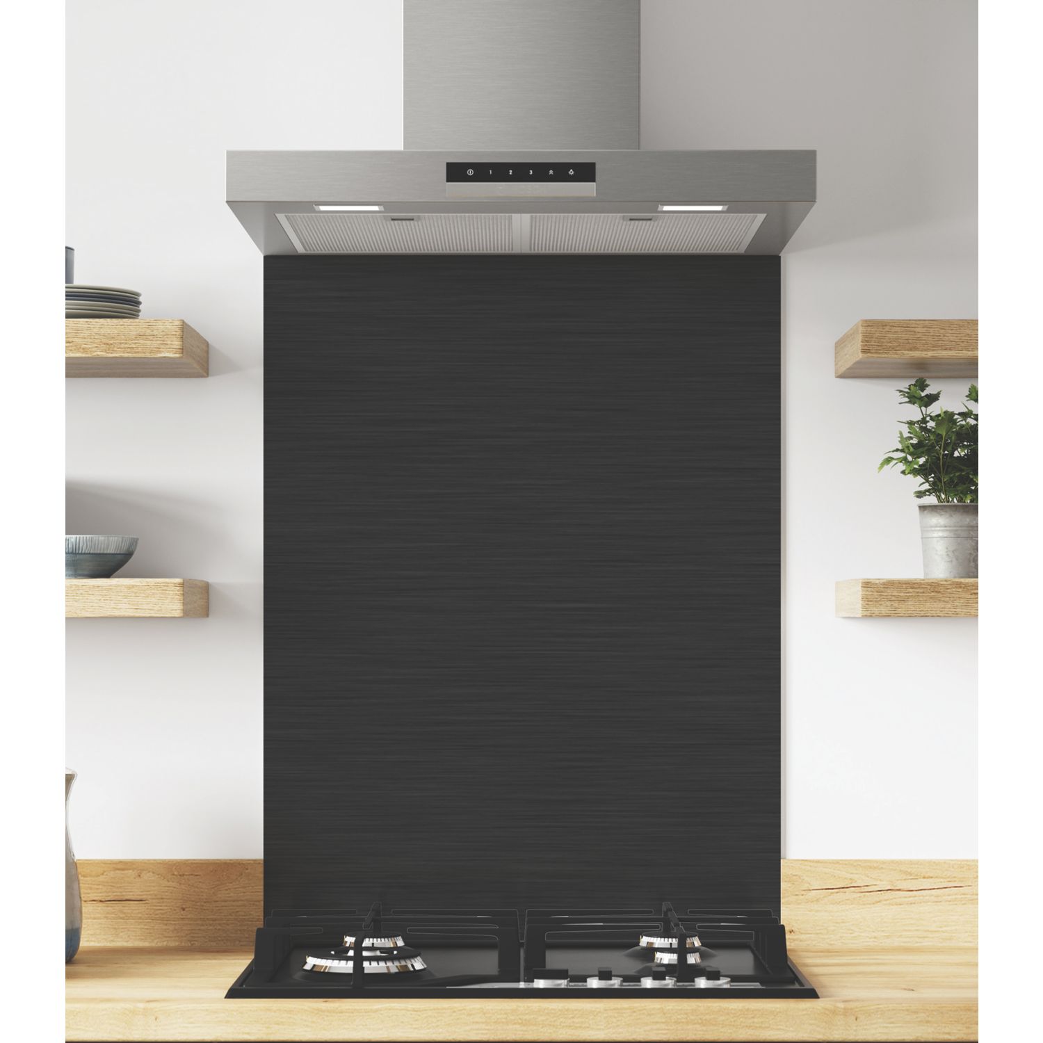 Wilsonart Brushed Copper/Brushed Carbon Hob Splashback 600mm x 800mm x 4mm (383JL)