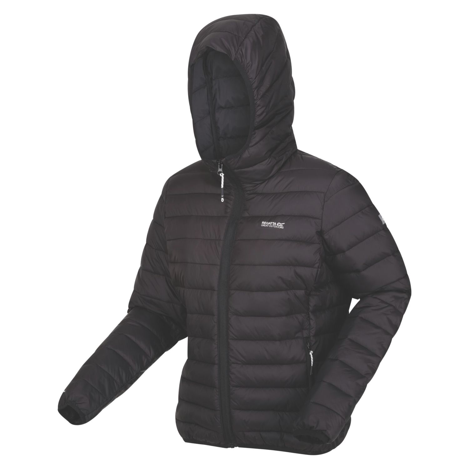 Regatta Marizion Hooded Womens Jacket Black Size 12 (383JT)