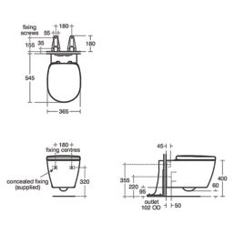 Armitage Shanks Edit R  Wall-Mounted WC Pan