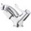 Swirl Commercial Basin Mono Mixer Tap with Clicker Waste Chrome