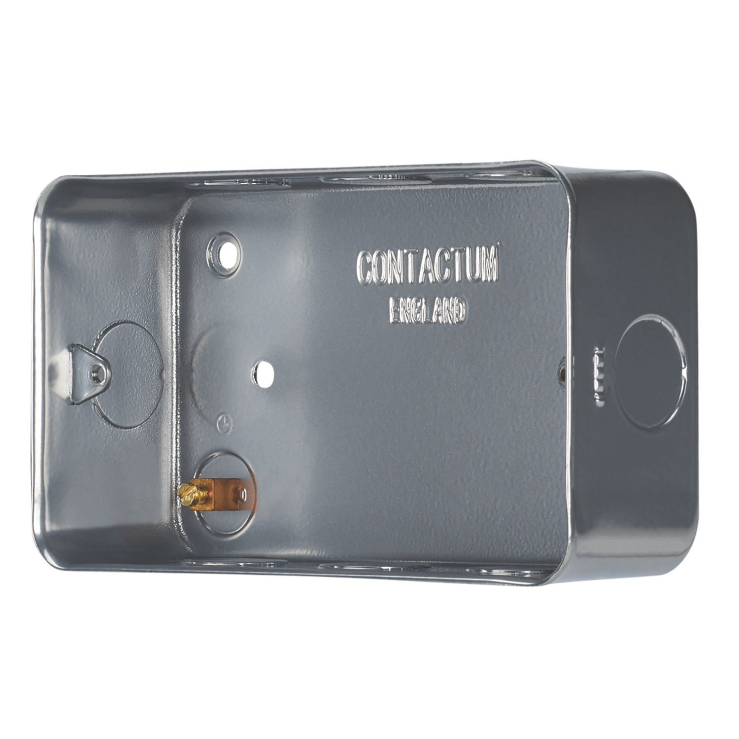 Contactum 2-Gang Metal-Clad Back Box 37mm (383RP)
