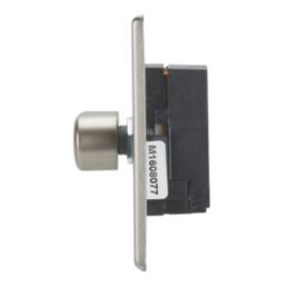 Contactum iConic 3-Gang 2-Way  Dimmer Switch  Brushed Steel