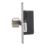 Contactum iConic 3-Gang 2-Way  Dimmer Switch  Brushed Steel