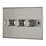 Contactum iConic 3-Gang 2-Way  Dimmer Switch  Brushed Steel