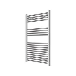 Flomasta 1000mm x 600mm 1190BTU Chrome Flat  Towel Radiator