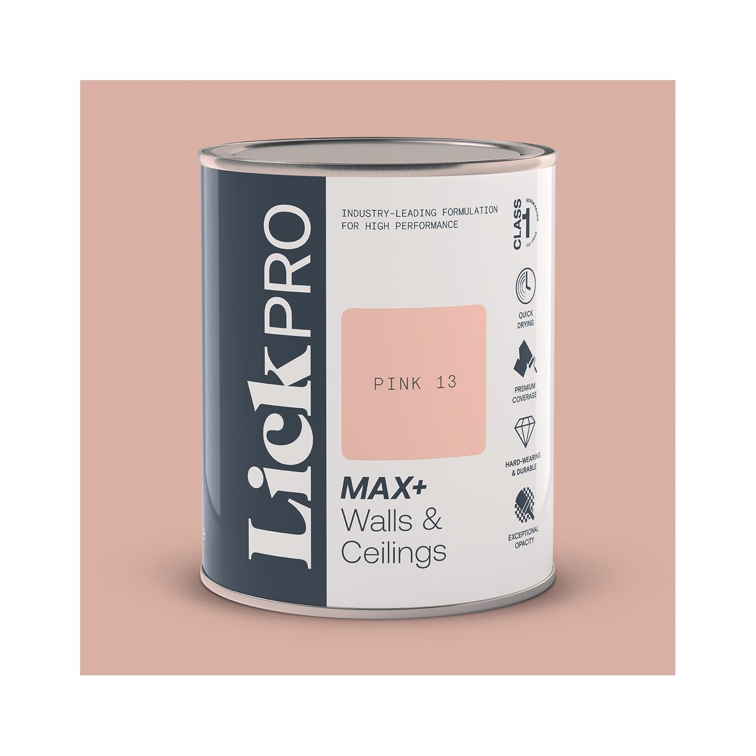 LickPro Max+ 1Ltr Pink 13 Matt Emulsion Paint (383TM)