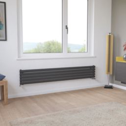 Ximax Fortuna 294mm x 1800mm 2017BTU Anthracite Horizontal Designer Radiator