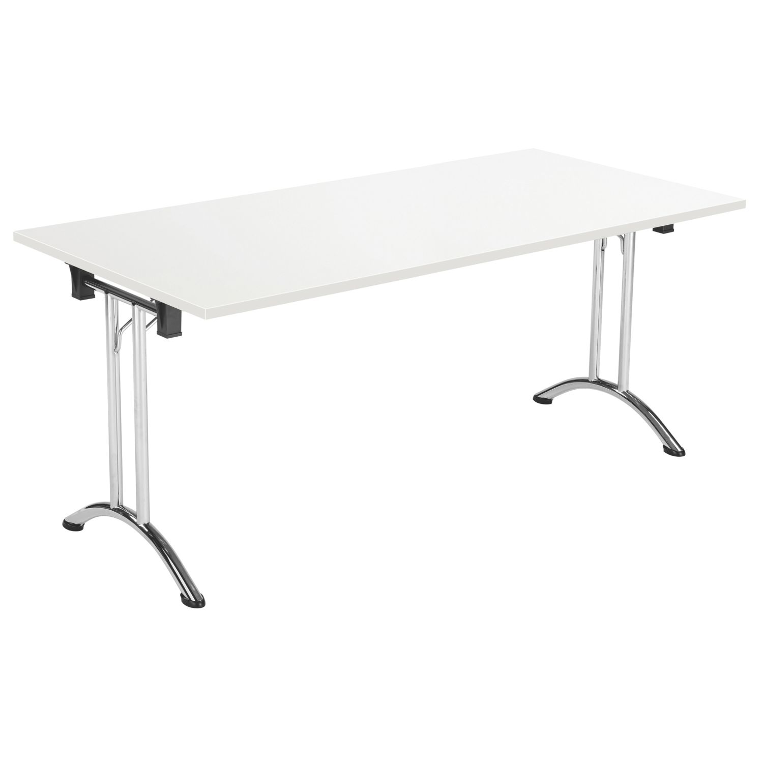 TC Group One Union Rectangular Folding Table White/Chrome 1600mm x 800mm (383TT)