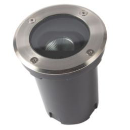 4lite  120mm Outdoor Round LED Recessed Ground Light Stainless Steel 6W 229lm