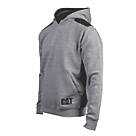 CAT Logo Panel Hooded Sweatshirt Dark Heather Grey X Large 46-49" Chest