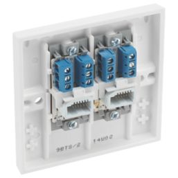 British General 900 Series 2-Gang Slave White with White Inserts