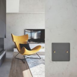 Varilight  1-Gang Blanking Plate Graphite Grey