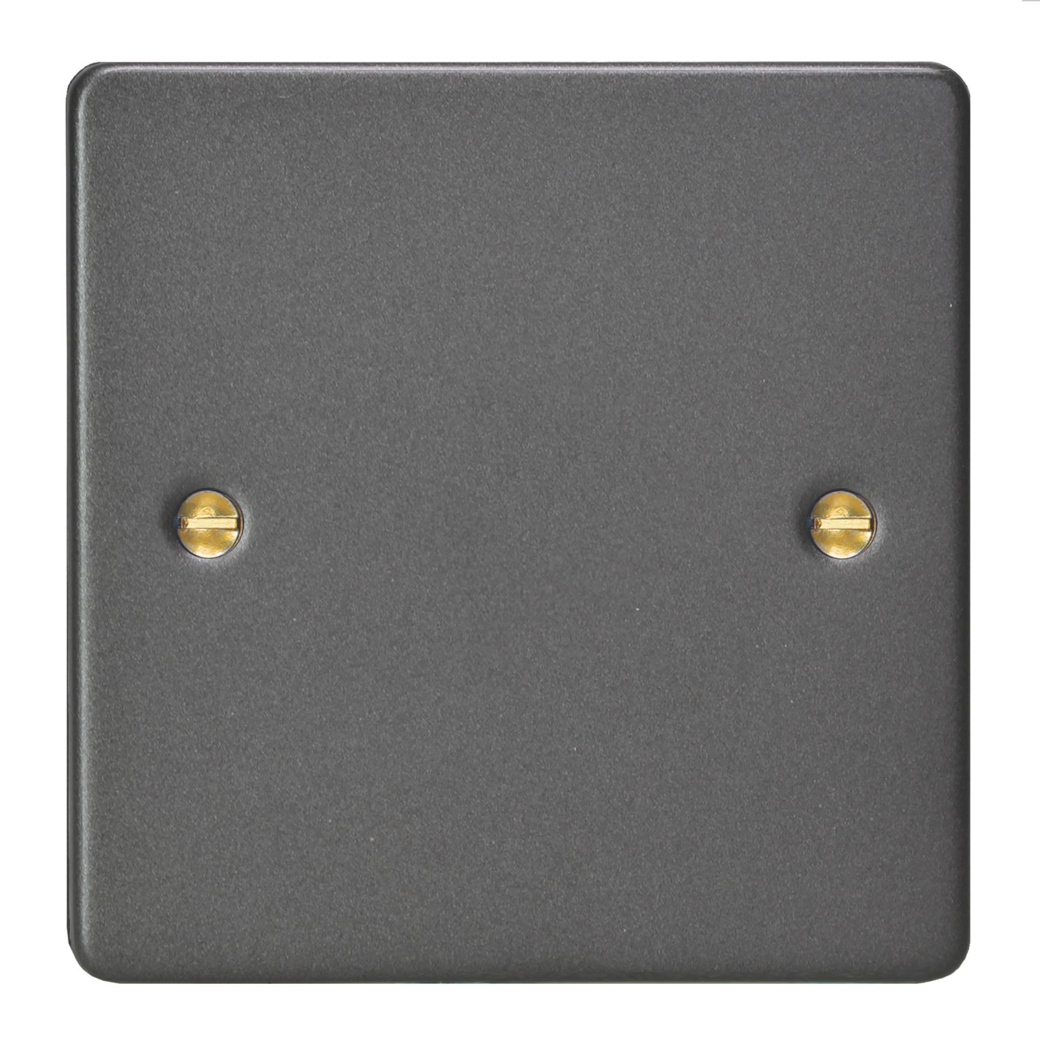 Varilight 1-Gang Blanking Plate Graphite Grey (383YT)