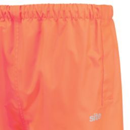 Site Huske Hi-Vis Overtrousers Elasticated Waist Orange Small 25" W 30" L