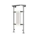 Refurb Flomasta 952mm x 479mm 907BTU White / Chrome Steel Traditional Towel Radiator