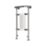 Refurb Flomasta 952mm x 479mm 907BTU White / Chrome Steel Traditional Towel Radiator