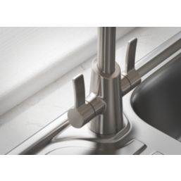 Bristan Acorn Mono Sink Mixer Tap Steel