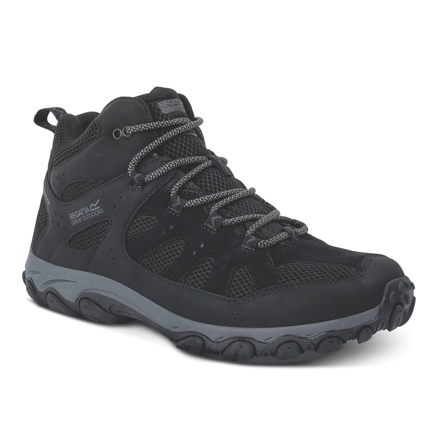 Regatta Edgepoint IV Mid Size 7 Black / Granit Waterproof Non Safety Work Boots (384AR)
