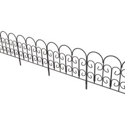 Apollo Arch Metal Garden Edging  Matt Black Powder Coated 0.46m