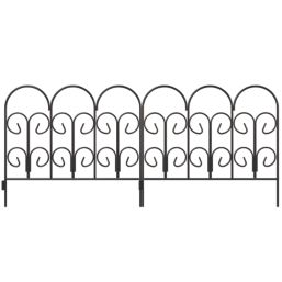 Apollo Arch Metal Garden Edging  Matt Black Powder Coated 0.46m