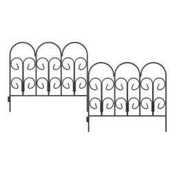 Apollo Arch Metal Garden Edging  Matt Black Powder Coated 0.46m