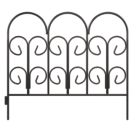 Apollo Arch Metal Garden Edging  Matt Black Powder Coated 0.46m