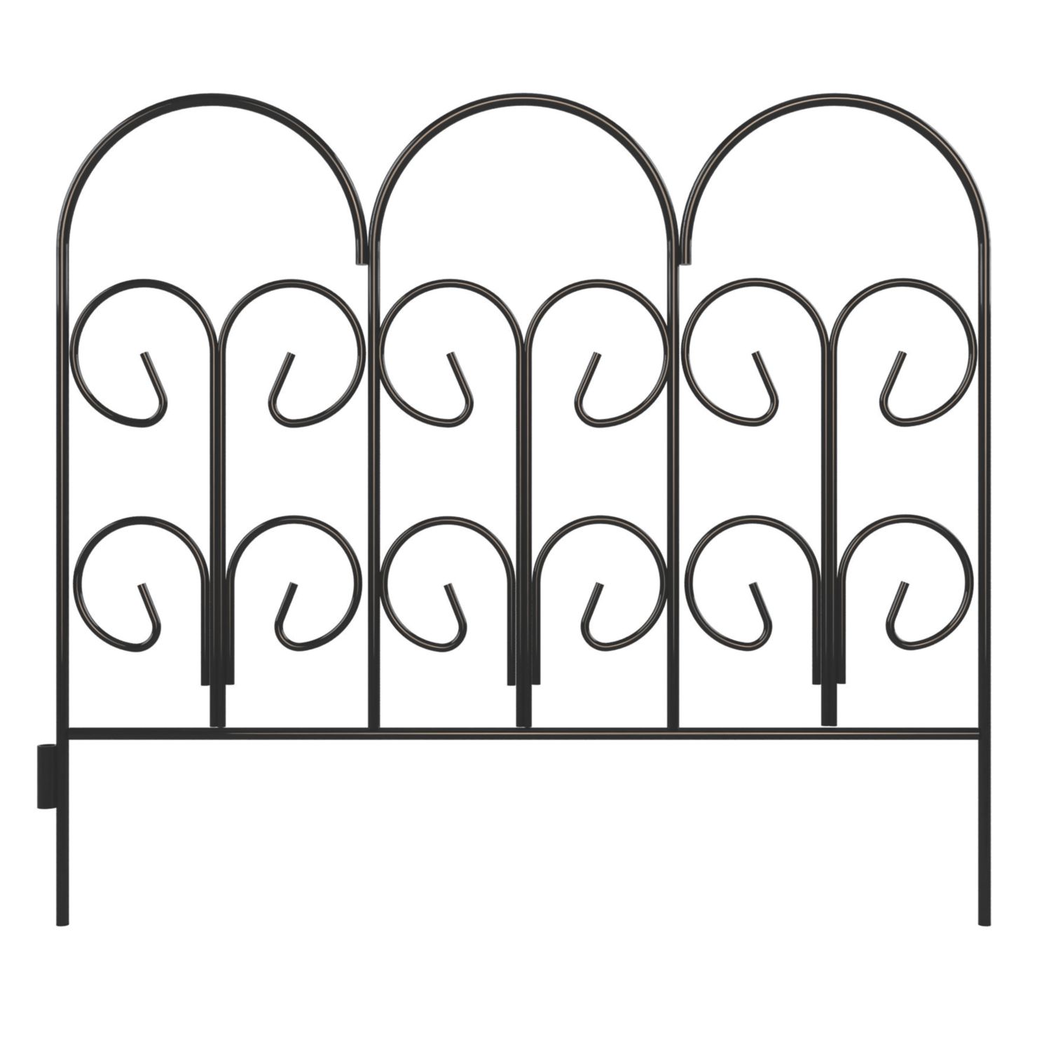 Apollo Arch Metal Garden Edging Matt Black Powder Coated 0.46m (384AV)