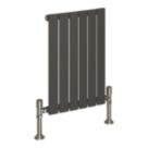 Reina Harley Single 600mm x 420mm 952BTU Anthracite Vertical Designer Radiator