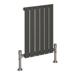 Reina Harley Single 600mm x 420mm 952BTU Anthracite Vertical Designer Radiator
