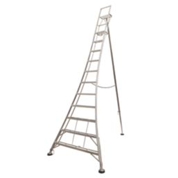 Werner Aluminium 3.96m 11 Step Swingback Platform Step Ladder