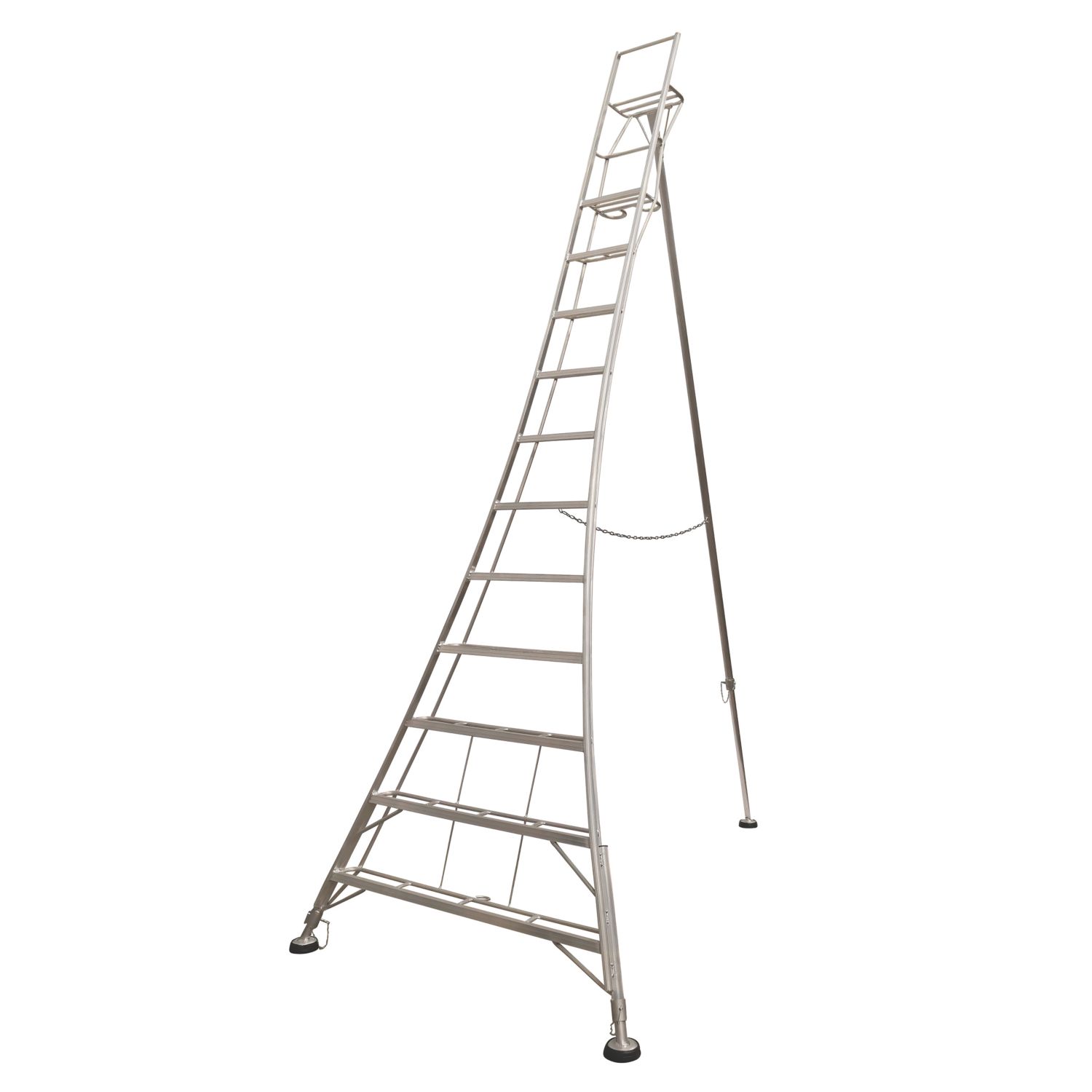 Werner Aluminium 3.96m 11 Step Swingback Tripod Step Ladder (384EF)