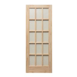 Knotty 15-Obscure Light Unfinished Pine Wooden Traditional Internal Door 1981mm x 838mm
