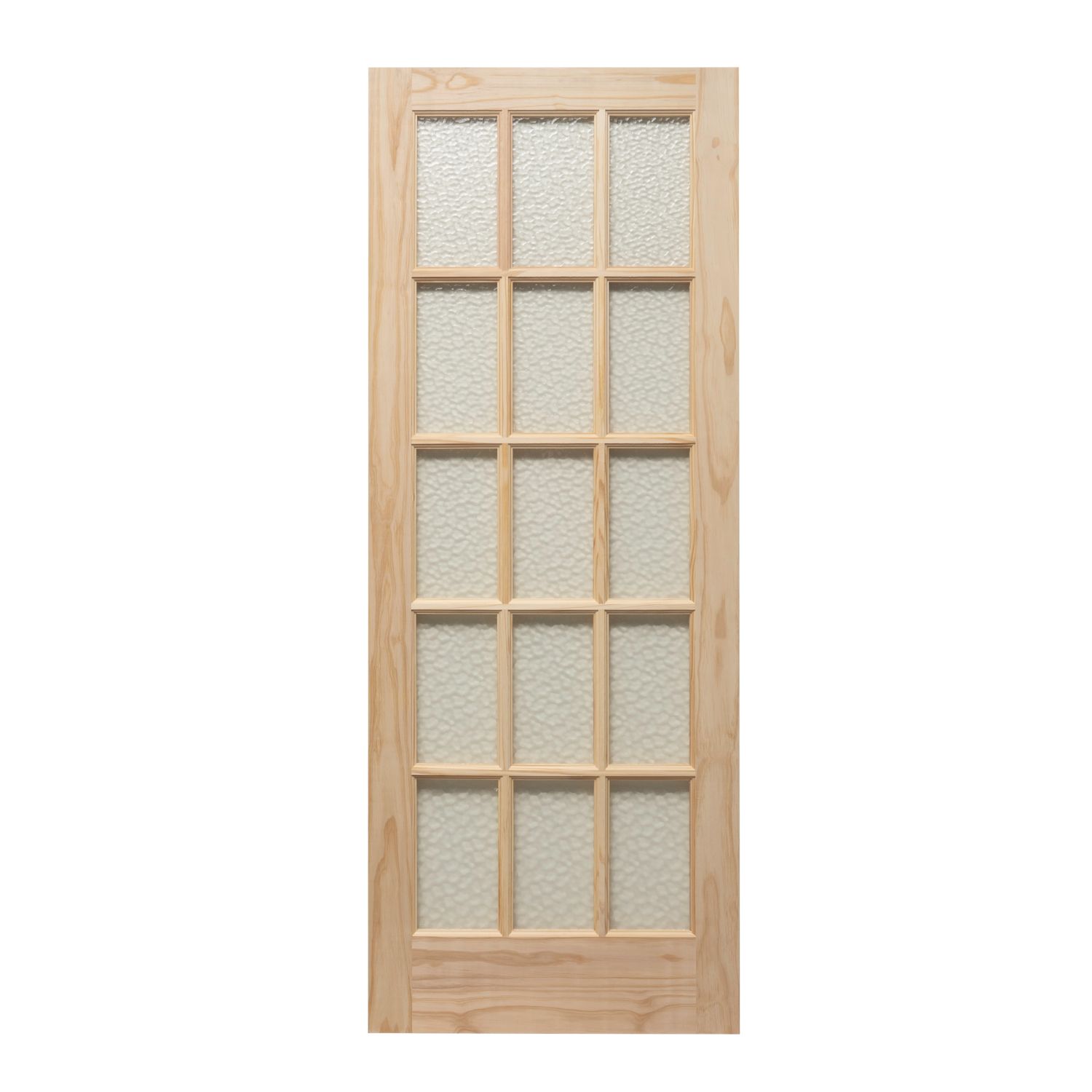 Knotty 15-Obscure Light Unfinished Pine Wooden Traditional Internal Door 1981mm x 838mm (384FA)