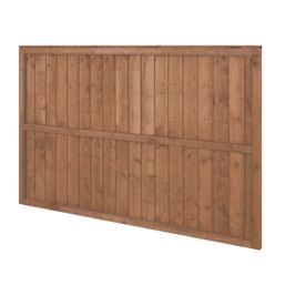 Forest Vertical Board Closeboard  Fence Panels Golden Brown 6' x 4' Pack of 4