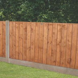 Forest Vertical Board Closeboard  Garden Fencing Panel Golden Brown 6' x 4' Pack of 4