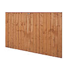 Forest Vertical Board Closeboard  Garden Fencing Panel Golden Brown 6' x 4' Pack of 4