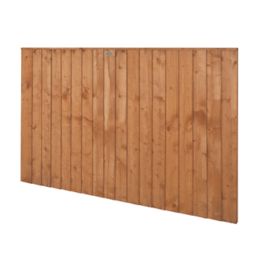 Forest Vertical Board Closeboard  Fence Panels Golden Brown 6' x 4' Pack of 4