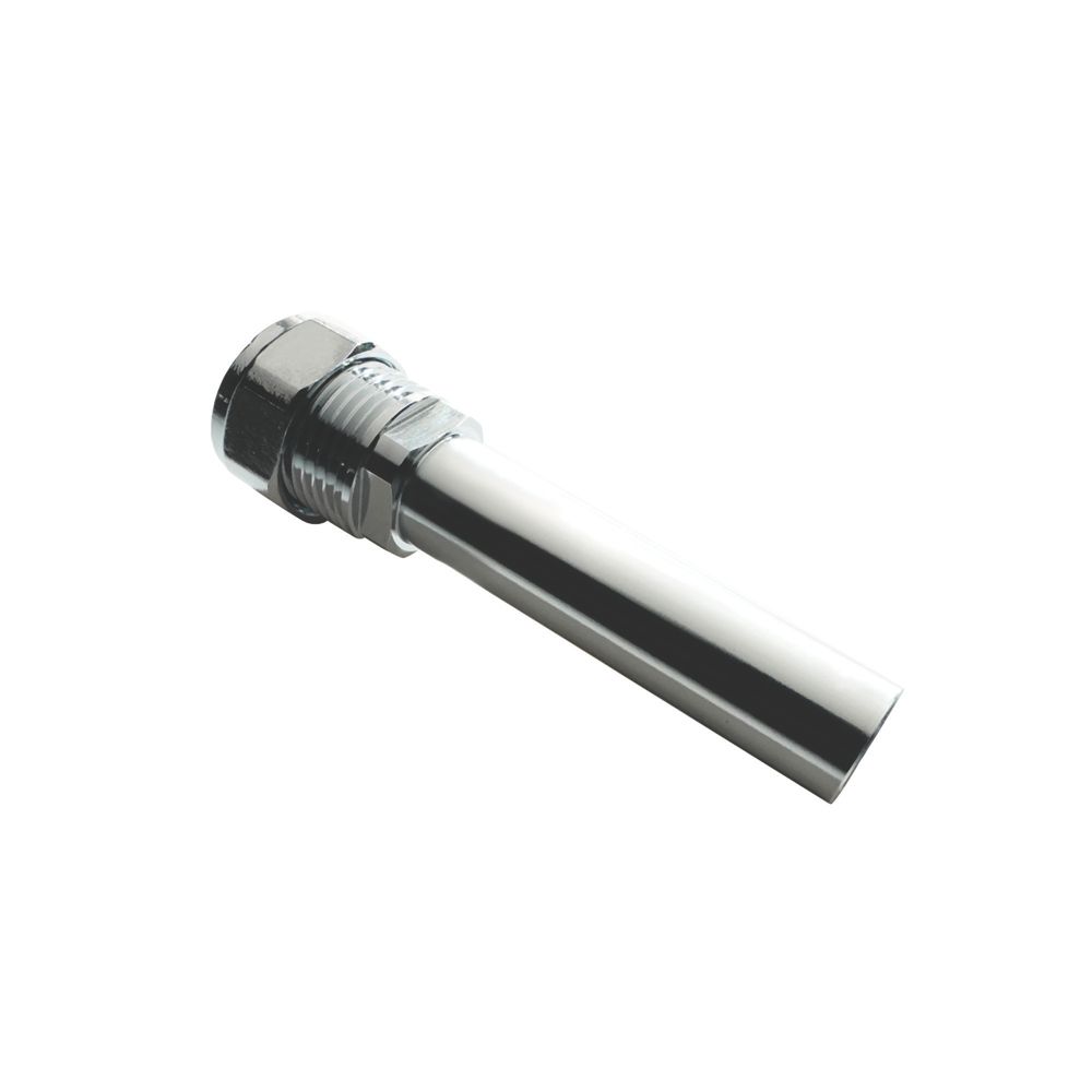 Flomasta 1/2" BSP Male Taper x 15mm Compression TRV Extension Piece 81mm  Chrome