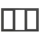 Crystal  Left & Right-Hand Opening Clear Triple-Glazed Casement Anthracite on White uPVC Window 1770mm x 1040mm