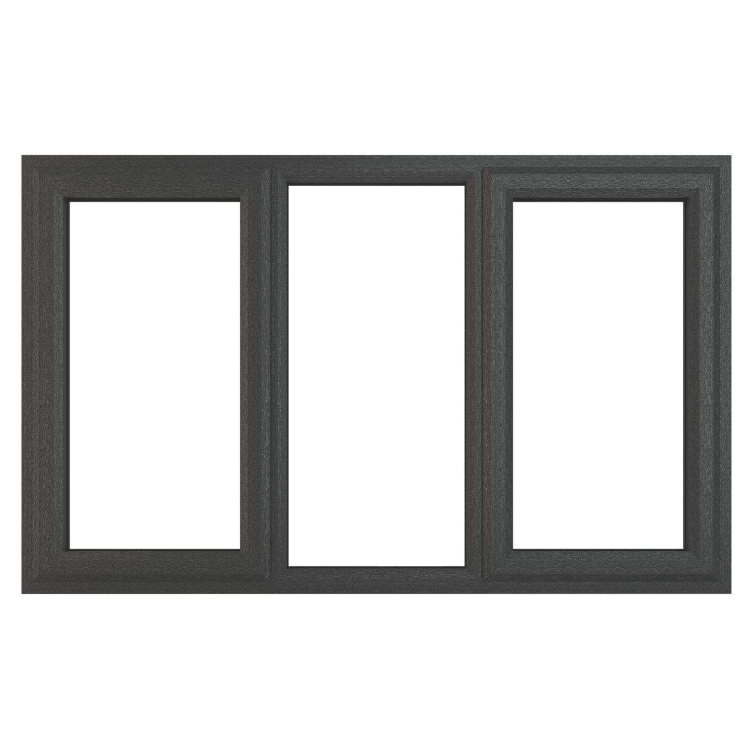Crystal Left & Right-Hand Opening Clear Triple-Glazed Casement Anthracite on White uPVC Window 1770mm x 1040mm (384JN)