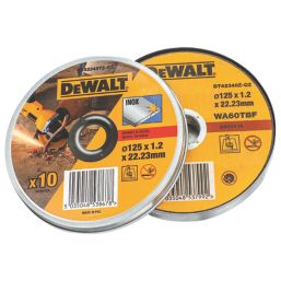 DeWalt DT42340TZ-QZ Stainless Steel Cutting Disc 5" (125mm) x 1.2mm x 22.23mm 10 Pack