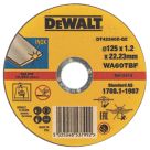 DEWALT DT42340TZ-QZ Metal Cutting Discs 125mm (5") x 22.23mm 10 Pack